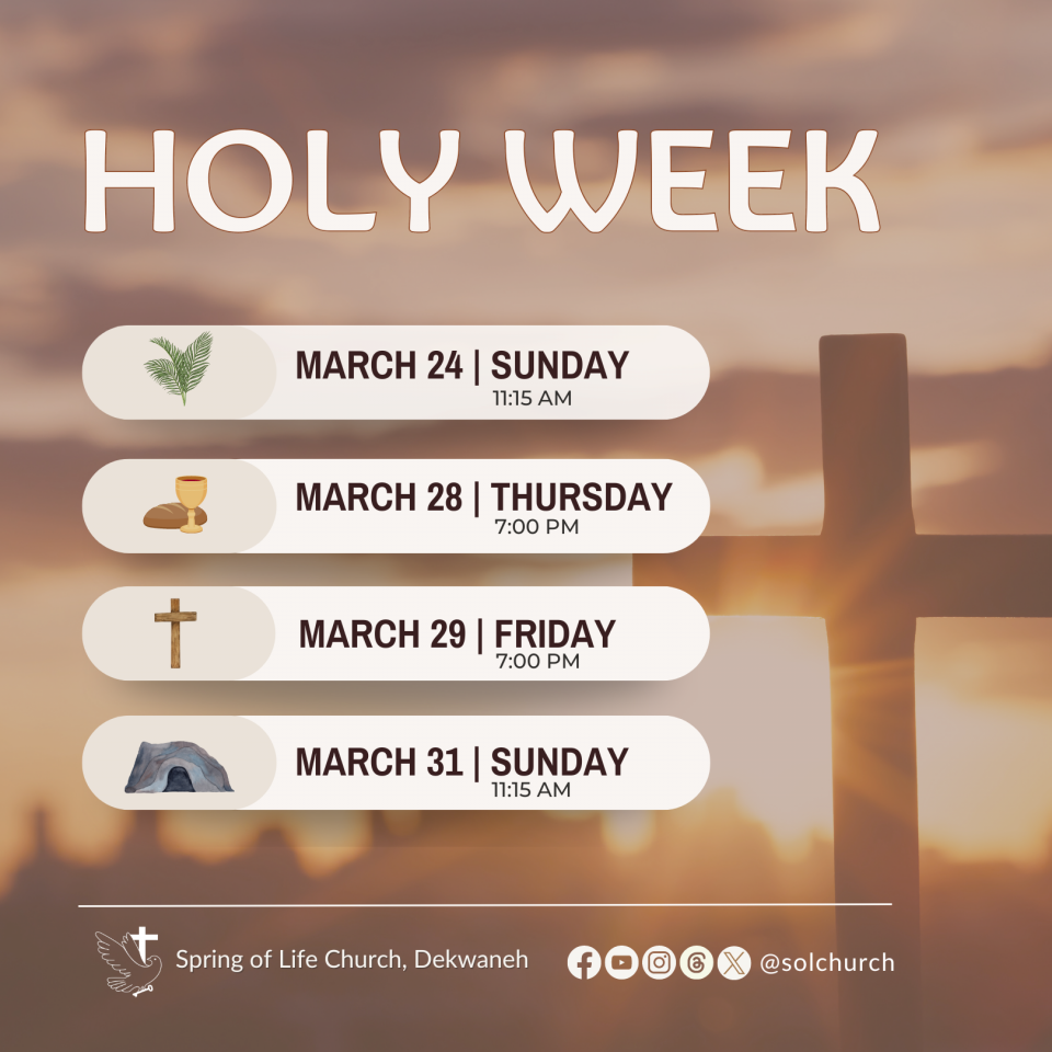 Celebrate the Holy Week with us